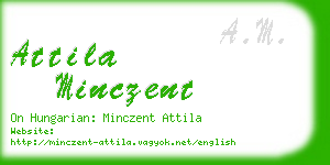 attila minczent business card